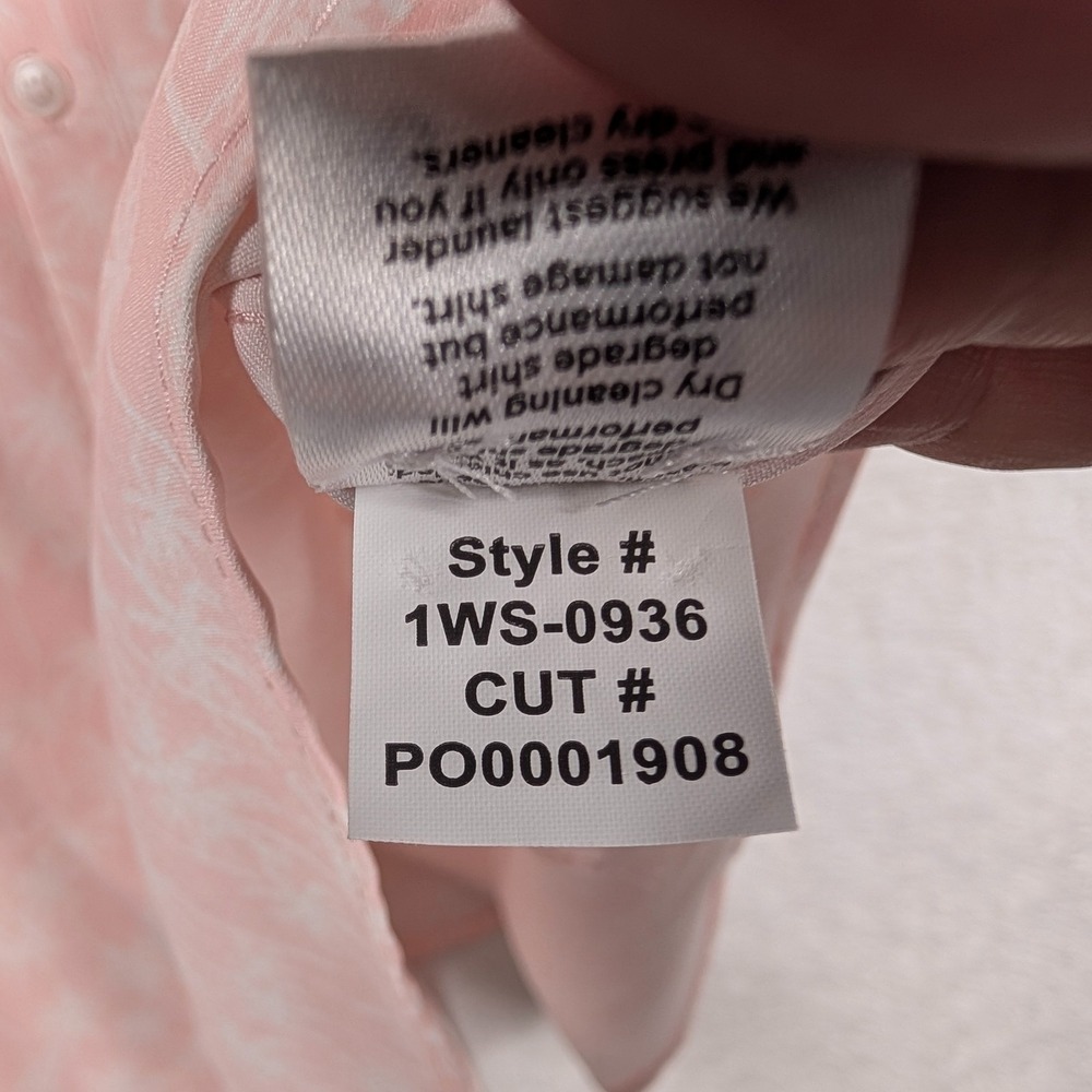 Mizzen+Main Shirt Mens Small Pink Palm Tree Leeward Trim Stretch SS Button Up - Picture 8 of 10